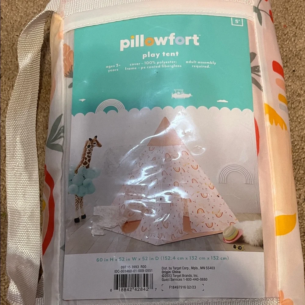 Kids Pillowfort Play Tent with Rainbow and Unicorn Design - Picture 13 of 14